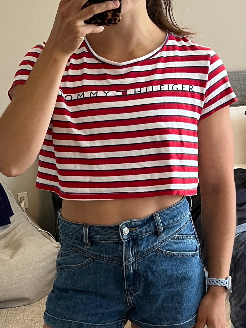Tommy Hilfiger Striped Cropped Tee